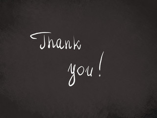 thank you written on blackboard