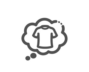 Laundry shirt sign. T-shirt icon. Clothing speech bubble symbol. Classic flat style. Simple t-shirt icon. Vector