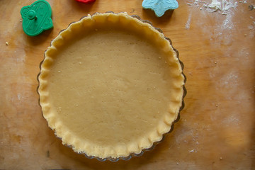 making homemade shortcrust pastry for pies and cookies
