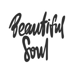 Beautiful soul. Sticker for social media content. Vector hand drawn illustration design. 