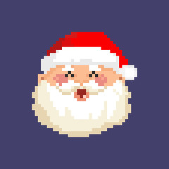 Fototapeta premium Santa Claus Christmas Pixel Art