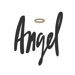 Angel. Sticker for social media content. Vector hand drawn illustration design. 
