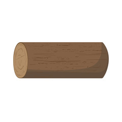 Vector log of fire wood isolated on white