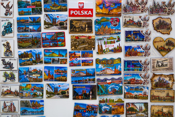 WROCLAW, POLAND: Beautiful Souvenir magnets from Wroclaw