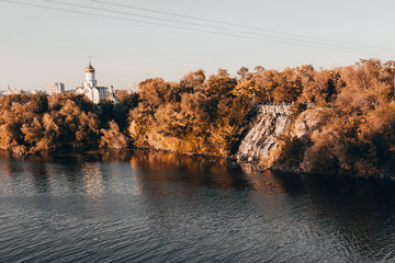 sunset on the river