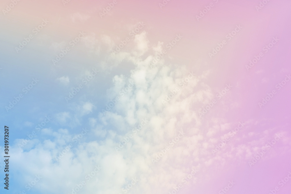 Aufkleber soft cloud sky subtle background pastel gradient color for sky cloud nature abstract background .