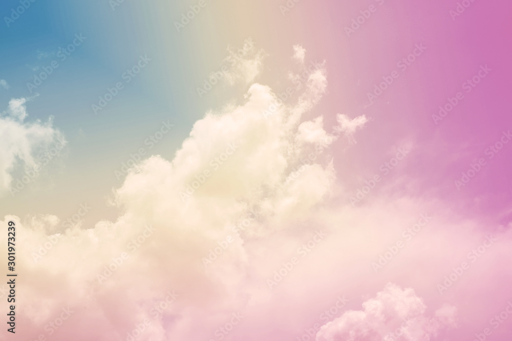 Poster soft cloud sky subtle background pastel gradient color for sky cloud nature abstract background .