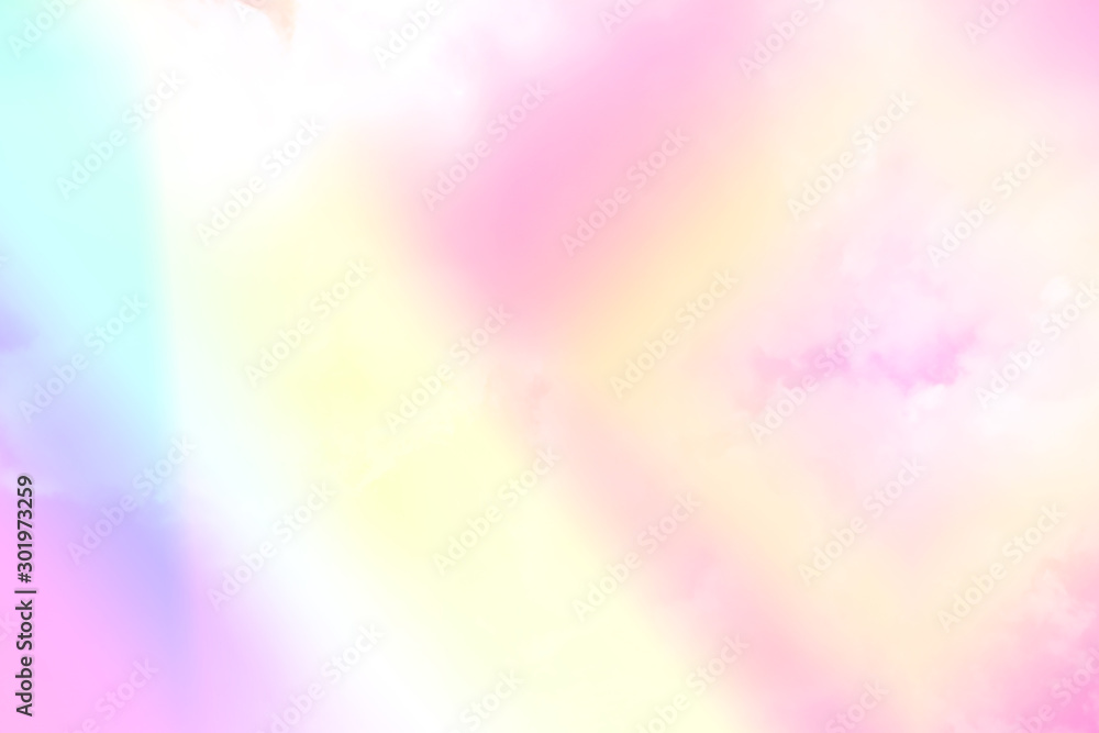 Aufkleber soft cloud sky subtle background pastel gradient color for sky cloud nature abstract background .