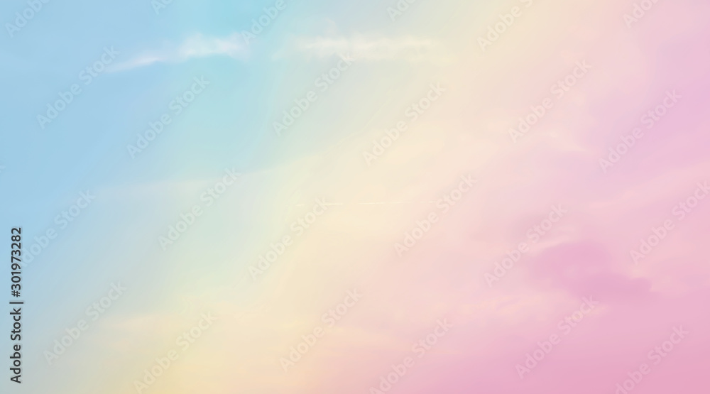 Aufkleber soft cloud sky subtle background pastel gradient color for sky cloud nature abstract background .
