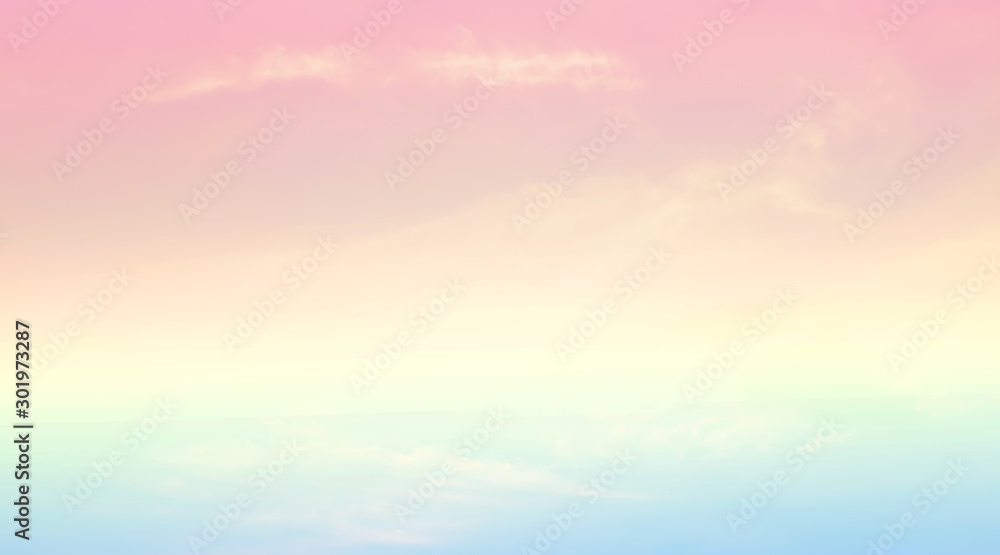 Aufkleber soft cloud sky subtle background pastel gradient color for sky cloud nature abstract background .