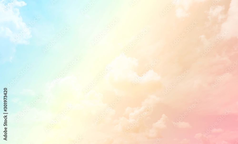 Poster soft cloud sky subtle background pastel gradient color for sky cloud nature abstract background .