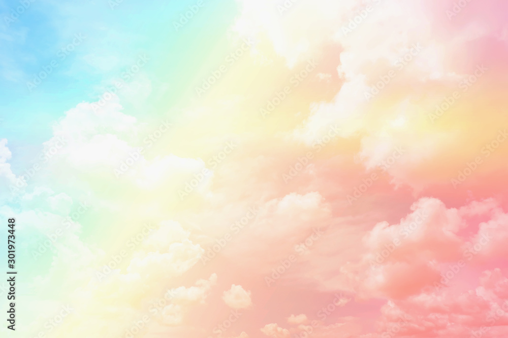 Poster soft cloud sky subtle background pastel gradient color for sky cloud nature abstract background .