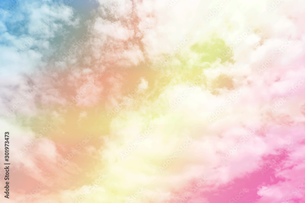 Aufkleber soft cloud sky subtle background pastel gradient color for sky cloud nature abstract background .