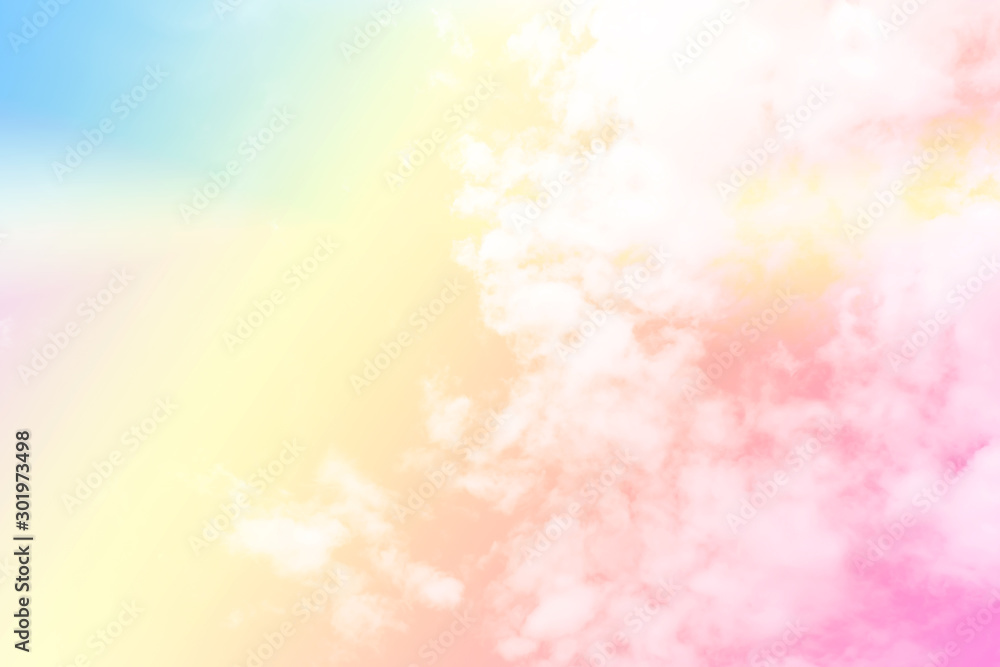 Aufkleber soft cloud sky subtle background pastel gradient color for sky cloud nature abstract background .