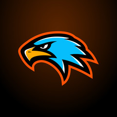 Eagle esport gaming logo design. Eagle head logo emblem design badge mascot vector