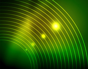 Obraz premium Neon circles abstract background