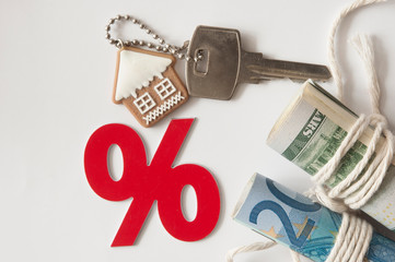 Symbol of the house with silver key