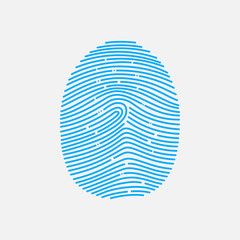 Blue fingerprint shape.