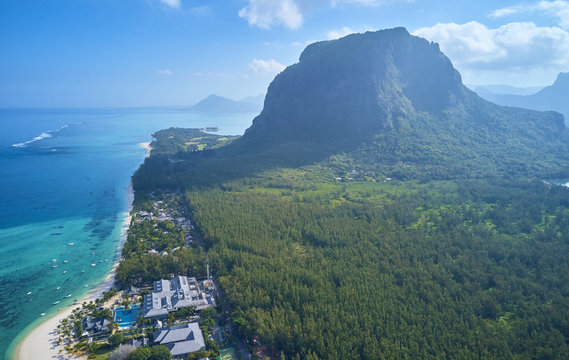 Mauritius island drone photo