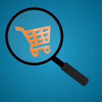 Illustration searh icon shoop