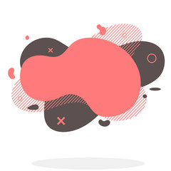 Multicolored flat style abstract vector banner background. Modern geometric liquid form. Modern template. Template for the design for logo, flyer, presentation etc. Vector illustration