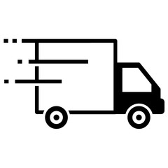 Express Same Day Courier Delivery Van Concept Vector Icon design