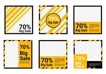 Editable social media post template. Banners for technical social digital marketing.