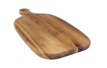 Rustic wooden  cutting board isolated on white