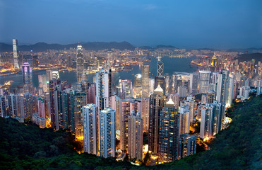 Fototapeta na wymiar Hong Kong from above