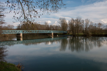 Pont Rivière Jura Franche-Comté France Cygnes