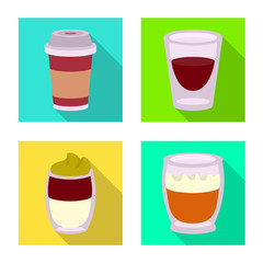 Vector illustration of cafe and house sign. Set of cafe and service vector icon for stock.