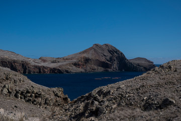 Madeira Nature reserve Vereda da Ponta de São Lourenço peninsula on the east coast, Portugal