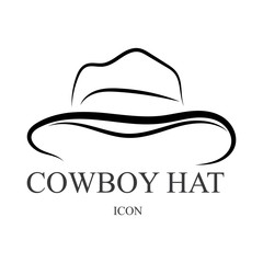 cowboy hat logo icon vector design template