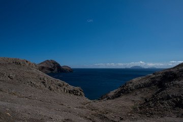 Madeira Nature reserve Vereda da Ponta de S&atilde;o Louren&ccedil;o peninsula on the east coast, Portugal