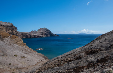 Madeira Nature reserve Vereda da Ponta de S&atilde;o Louren&ccedil;o peninsula on the east coast, Portugal