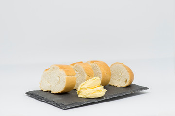 Bread and butter breakfast with a healthy diet