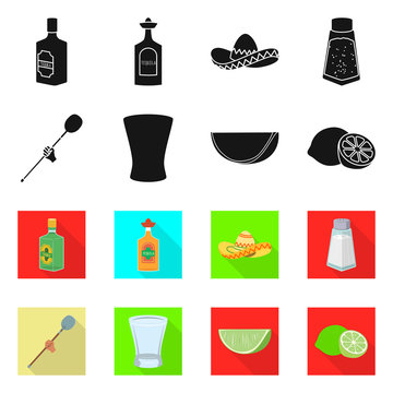 Vector design of vacation and tropical icon. Collection of vacation and travel stock vector illustration.