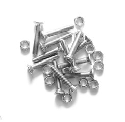 Industrial steel bolts, nuts, screws