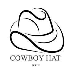 cowboy hat logo icon vector design template