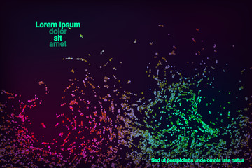 Multicolored confetti dots