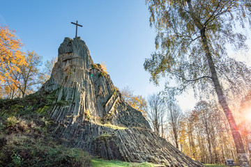 Druidenstein, Landschaft im Westerwald, Kirchen, Rheinland-Pfalz