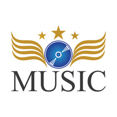 Fototapeta na wymiar music logo icon vector design illustration template