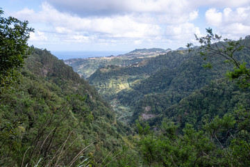 Fototapeta na wymiar Mountainous countryside scenery Madeira, Portugal, Europe