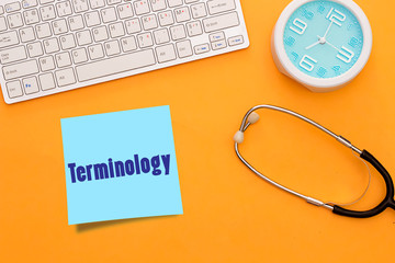  Writing note showing Terminology