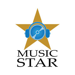 music logo icon vector design illustration template