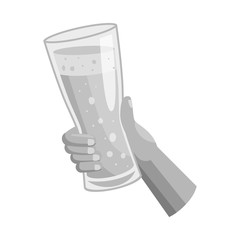 Isolated object of beer and mug symbol. Web element of beer and glass vector icon for stock.
