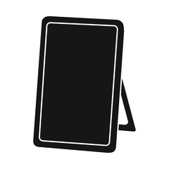 Vector design of mirror and rectangle symbol. Graphic of mirror and chrome stock symbol for web.