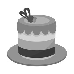 Vector design of cake and celebration logo. Graphic of cake and chocolate stock vector illustration.