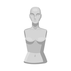 Isolated object of dummy and torso icon. Graphic of dummy and female vector icon for stock.