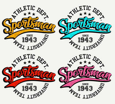 Set of vintage labels, graphic print